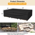 thumbnail image 2 of Funda para muebles de patio ONBRILL, 325 x 213 x 71 cm, impermeable, negra, 2 of 8