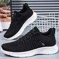 thumbnail image 5 of GrmtClth Lightweight Mesh Athletic Trainers for Men Soft Cushioned Sole Lace Up Breathable Knit Casual Jogging Walking Sneakers Black (US/9), 5 of 6