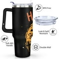 thumbnail image 3 of Halloween Pumpkin Ghost 40 oz Tumbler with Handle Rust Resistant Travel Mug Modern Cafe Tumblers for Spring Summer Camping Outdoor, 3 of 7