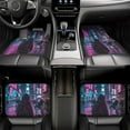thumbnail image 7 of Yiaed Neon Night Cityscape Print Carpet Floor Mats for Cars, Auto Accessories Front & Rear Car Floor Mats Car Floor Foot Mat Sets of 4 Pieces, 7 of 7