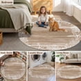 thumbnail image 5 of Brown Coastal Round Area Rug 5Ft Washable Circle Rugs for Living Room Bedroom, Summer Ocean Sea Ombre Starfish Corals Non-Slip Carpet Floor Mats Indoor Outdoor Carpet Runner Aesthetic Home Decor, 5 of 8