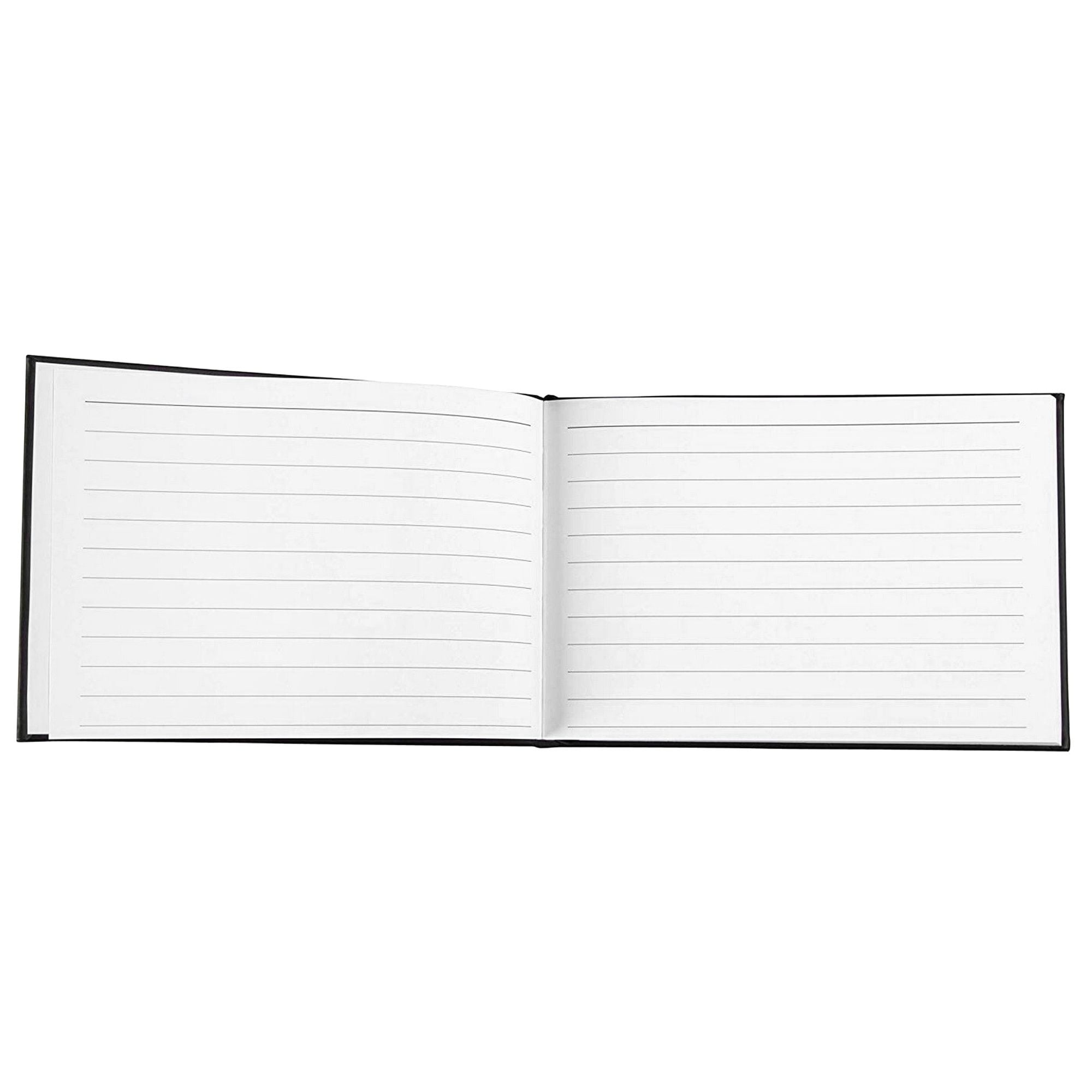 Black Funeral Guest Book for Memorial Service with 130 Pages, Gold