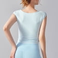 thumbnail image 5 of Hvot&aat Women's Sexy V Neck Slim Fit T Shirt Soft Sleeveless Twist Front Blouse Summer Solid Color Wrap Tops, 5 of 6