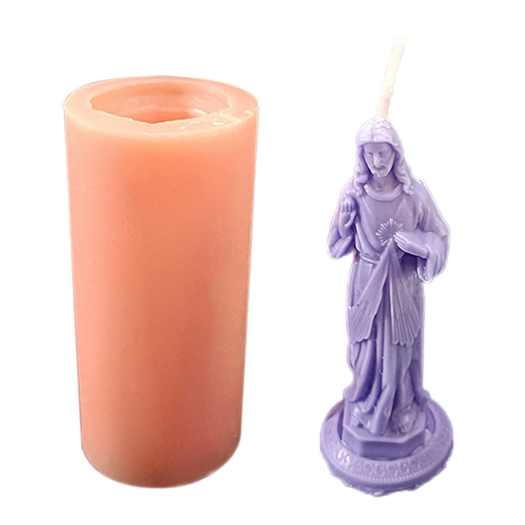 Candle Making Round Concrete Candle Vessel Molds With Lid Mold Resin