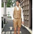thumbnail image 5 of Men's Linen Shorts Suit Set - 2 Piece Wedding Groom/Beach Formal Suit -  Vest & Shorts, 5 of 10