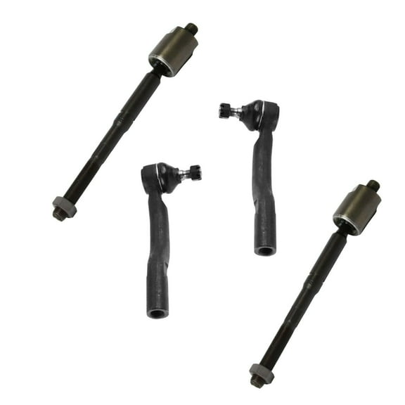 4 Pc Front Steering Kit Inner and Outer Tie Rod Ends Left Right Side Fits select: 2007-2011 TOYOTA CAMRY, 2007-2012 LEXUS ES