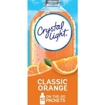 Crystal Light Classic Orange Sugar Free Drink Mix Singles Caffeine Free, 10 ct On-the-Go-Packets