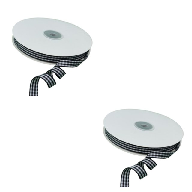 Bearachild Cinta de poliéster de moda para manualidades de bricolaje Amplia y práctica Cintas fáciles de usar para envolver regalos negro 45m negro 45m 2Conjunto