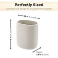 thumbnail image 3 of Evideco French Home Goods Solid Print Oval Tumbler Toothbrush Holders, 3 of 9