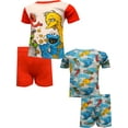 thumbnail image 2 of AME Sleepwear Boys Sesame Street Best Friends 4 Piece Cotton Toddler Pajamas (2T), 2 of 2