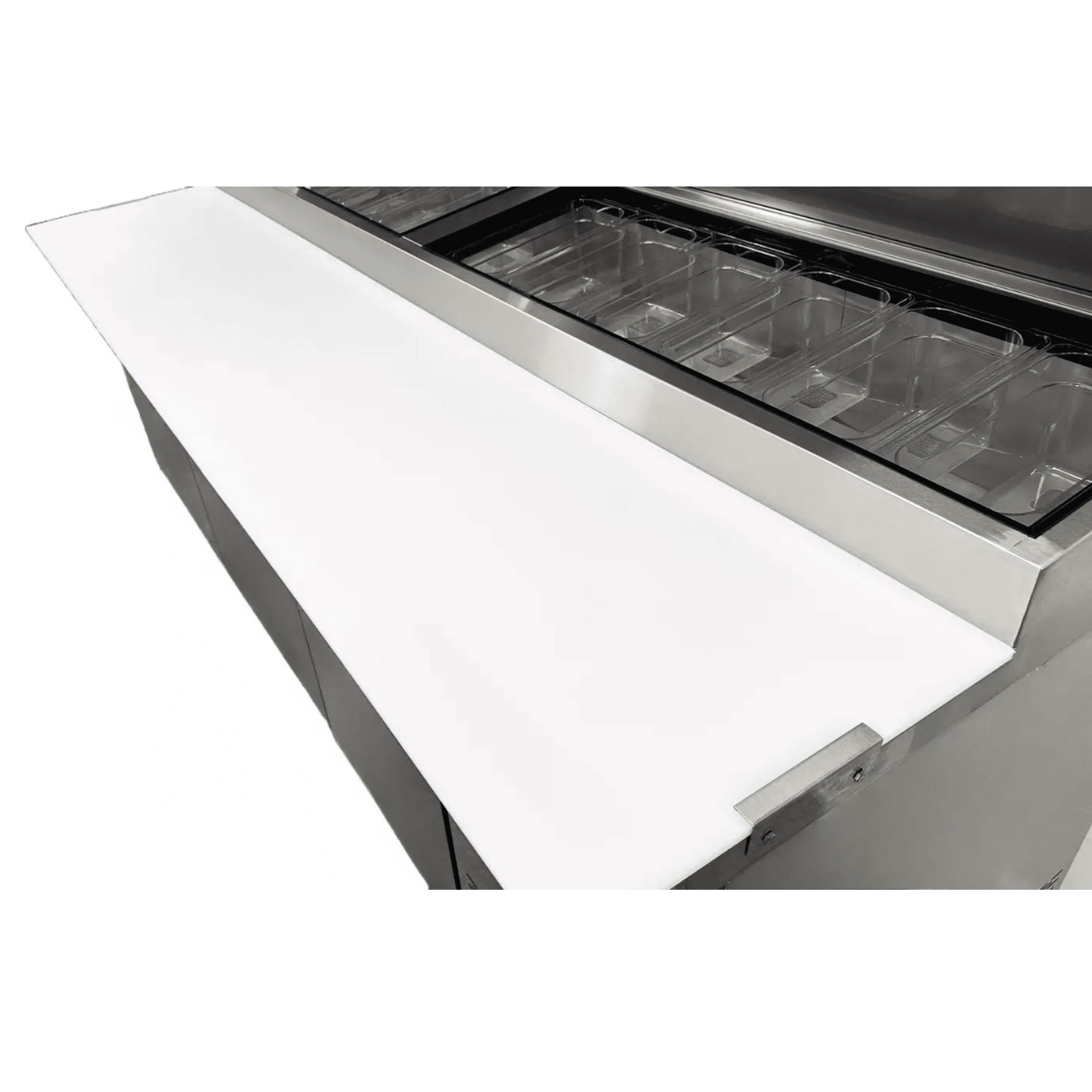 NSF 91 in. Pizza Prep Table 3 Door Refrigerator, Undercounter Cooler in Stainless Steel ETL 25 Cu.Ft. Sandwich&Salad Pre Tabel Cooler