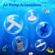 thumbnail image 1 of Accesorios de bomba de aire de acuario estándar de 6.5 pies, 2 piedras de liberación aérea, 2 válvulas de control, 4 clips de succión, 2 conectores rectos y 2 conectores en T Adepaton QH-493, 1 of 5