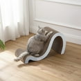 thumbnail image 3 of THE LICKER STORE Kona 27" Modern Cardboard Double-Sided Wave Cat Scratcher with Catnip, Fog, CSR1013E, 3 of 7