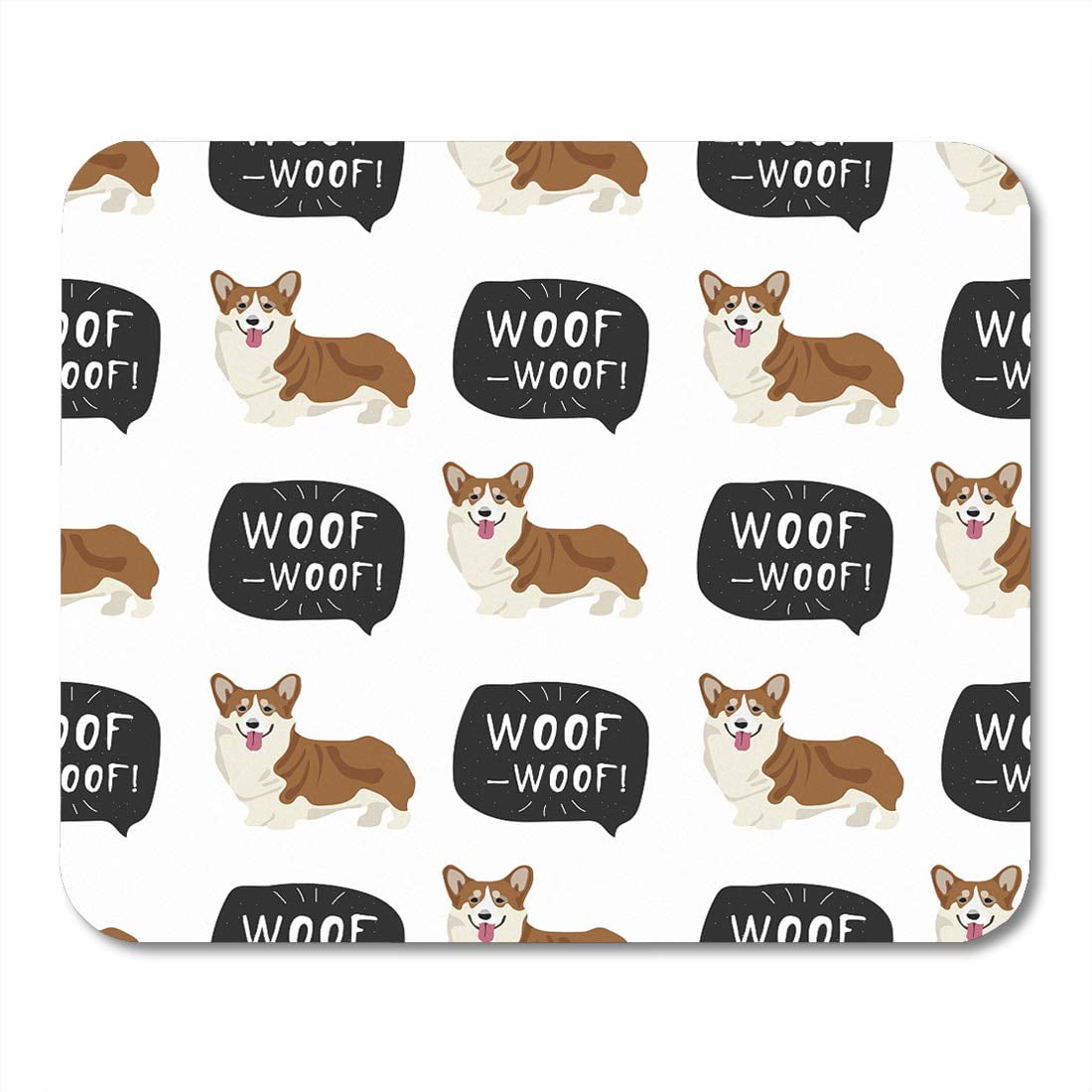 Laptop Computer Unique Pattern Optical Mice Mobile Wireless Mouse 2.4G Portable for Notebook Corgi Dogs Pattern PC