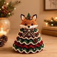 thumbnail image 4 of Animal Christmas Tree Crochet Kit, DIY Handmade Ornament with Pearl Beads Bow, Beginner Friendly Crochet Craft Set for Adults, 4 of 5