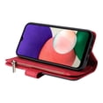 thumbnail image 5 of Multifunctional Case for Samsung A22 5G,[RFID Blocking] 9 Credit Cards Holder with Wrist Strap, Premium PU Leather Zipper Wallet Purse Magnetic Flip Phone Cover for Samsung Galaxy A22 5G, Red, 5 of 12