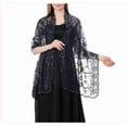 thumbnail image 2 of Aoujea Women's Fall Winter Shawl Wrap Scarf, Women's Sequin Shawl Wedding Dress Evening Gown Cheongsam Shawl Bride Bridesmaid Shawl Scarf Blanket Wrap Shawl Scarves, 2 of 6