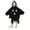 A48 Black, variant on Yuncity Kids Halloween Cape Ghost Print Hooded Sleeveless Cloak Lightweight Casual Cozy Loose Fit Fall Winter Poncho Holiday Party Outfit Orange
