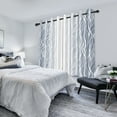 thumbnail image 6 of Nanqianyi Light Grey Blackout Curtains 52 X 84 Inch Length 2 Panels, White Wave Line Ombre Thermal Insulated Drapes for Bedroom, Living Room, 6 of 11