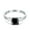 Black CZ, variant on Princess Cut Art Deco Wedding Ring CZ 925 Sterling Silver Size 5