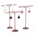 thumbnail image 3 of 3x Iron T Bar Earring Necklace Jewelry Display Stand earrings display Rack Copper-Balance, 3 of 9
