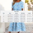 thumbnail image 3 of Women's Summer Casual Dresses Plus Size Round Neck Zipper Floral Print Dress, 3 of 7