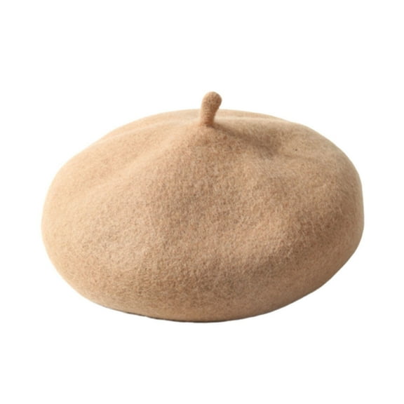 LOLIPPYY Little Girl Hats Beret Khaki 1Pack Washable Lightweight for Girls 2-8 Years Daily Use