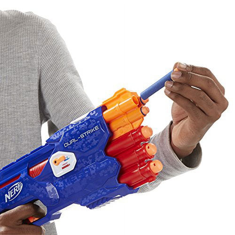 Pistolet Nerf Elite Dual Strike - NERF - Elite Dual Strike - Fléchettes  ELITE et MEGA sifflantes