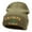 Olive, variant on Private Veteran Embroidered Long Knitted Beanie - Olive OSFM