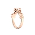 thumbnail image 3 of 1.00 Carat natural peach/pink VS Morganite Ring 14k Rose Gold Flower Leaves Designer, 3 of 4