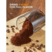 Electric Burr Coffee Grinder FOHERE, 200W Upgrade, 18 Precise Grind Settings, 2-14 Cup Adjustable, Only for Grind Coffee, Black