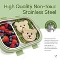 thumbnail image 5 of Just Cook 2 Section Locktop Microwave Safe Stainless Steel Bento Box with Fork & Spoon, 1350 ml, 5 of 8
