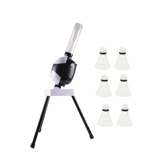 Badminton Trainer Portable Badminton Serve Machine for Kids Adults Beginners with 6 Badmintons