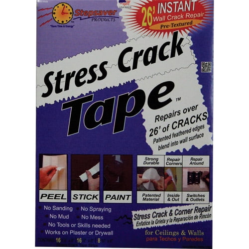 Stepsaver Instant Repairs Stress Crack Tape, 26', Textured Walmart