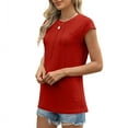 thumbnail image 6 of LADIGASU Women's Spring And Summer Round Neck Printed Short Sleeved Casual Pullover, 6 of 9