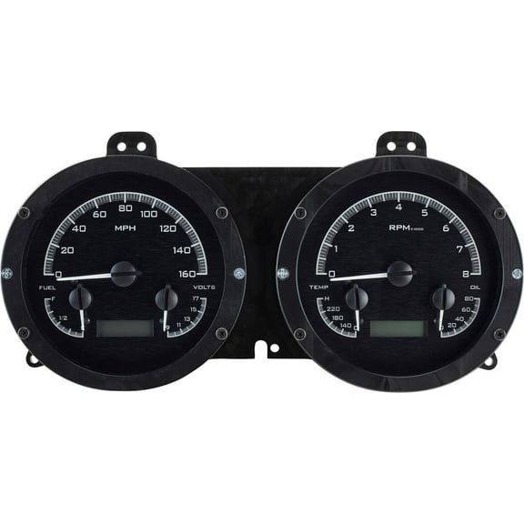 Dakota Digital VHX-67C-CAM-K-W 1967 Camaro VHX Instruments, Black