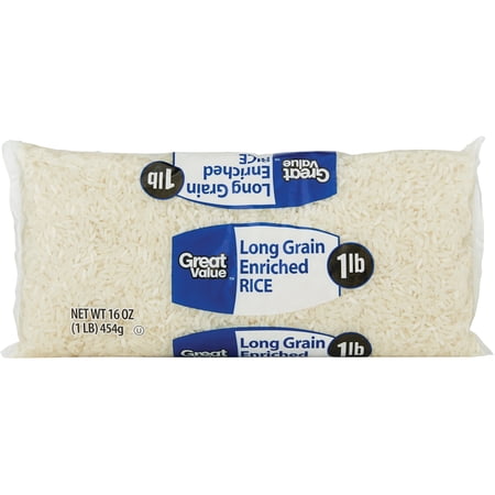 Great Value Long Grain Enriched Rice, 16 oz - Walmart.com