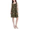thumbnail image 2 of FORMRS Summer Dress for Women Loose U Neck Sleeveless Midi Beach Sundresses with Pockets, Brown Floral Rabbits Pattern, 2 of 8