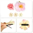 thumbnail image 4 of 5 piezas de clips para el cabello con flores, flores falsas para el cabello, accesorios para el cabello para mujeres y niñas, rosa púrpura, 4 of 7