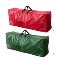 thumbnail image 4 of Festival Árbol de Navidad Titular de la bolsa Adornos de almacenamiento Decoraciones Organizador Cremallera impermeable Estaciones decorativas Regalo para el hogar Verde 122x34x51cm Jumpingount HA009393-06, 4 of 6