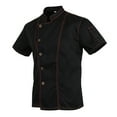 thumbnail image 3 of de Mezclilla Unisex Chef Chaqueta Cortas Camiseta Cocina - Negro, M Negro m Salvador chaqueta de cocinero manga corta, 3 of 10