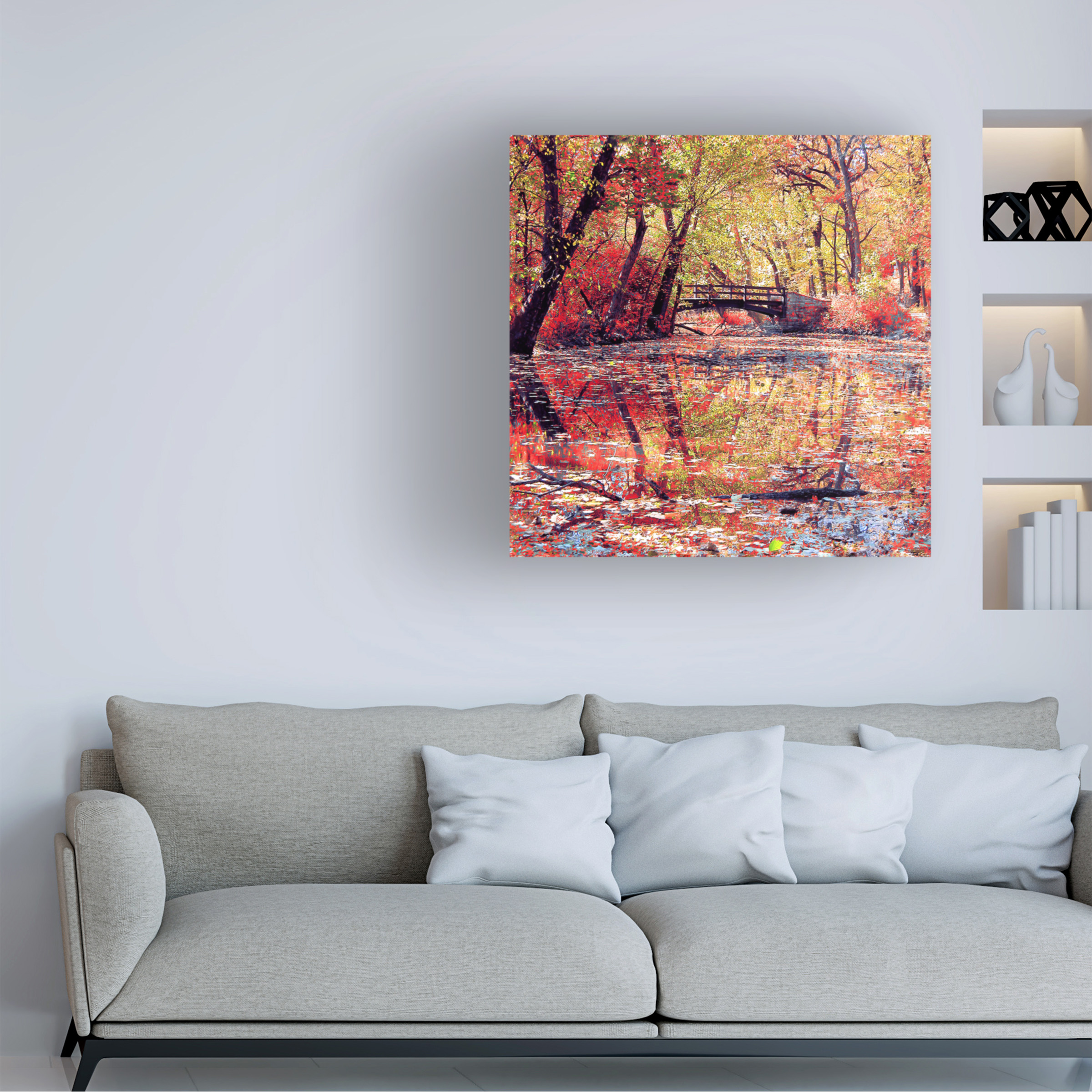 Trademark Fine Art "Monet's Garden" Canvas Art by Beata Czyzowska Young