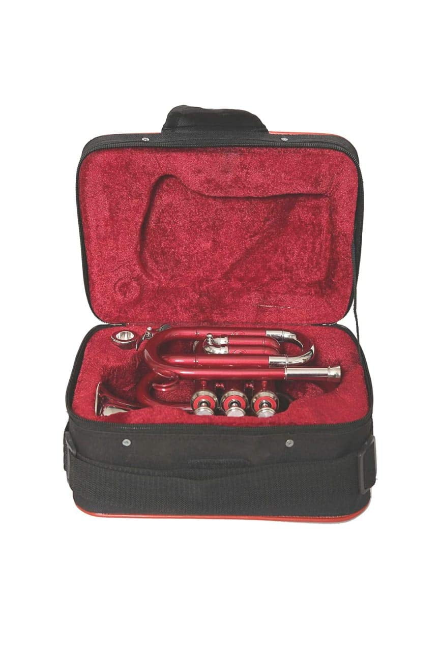 Pocket Trumpet Bb RED NICKEL Flat Case + MP-78 Sale Percentage On
