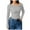 Gray, variant on Women's Long Sleeve T Shirt Asymmetrical Neck Ribbed Knit Slim Fit Tee Tops Solid Color Going Out Shirts