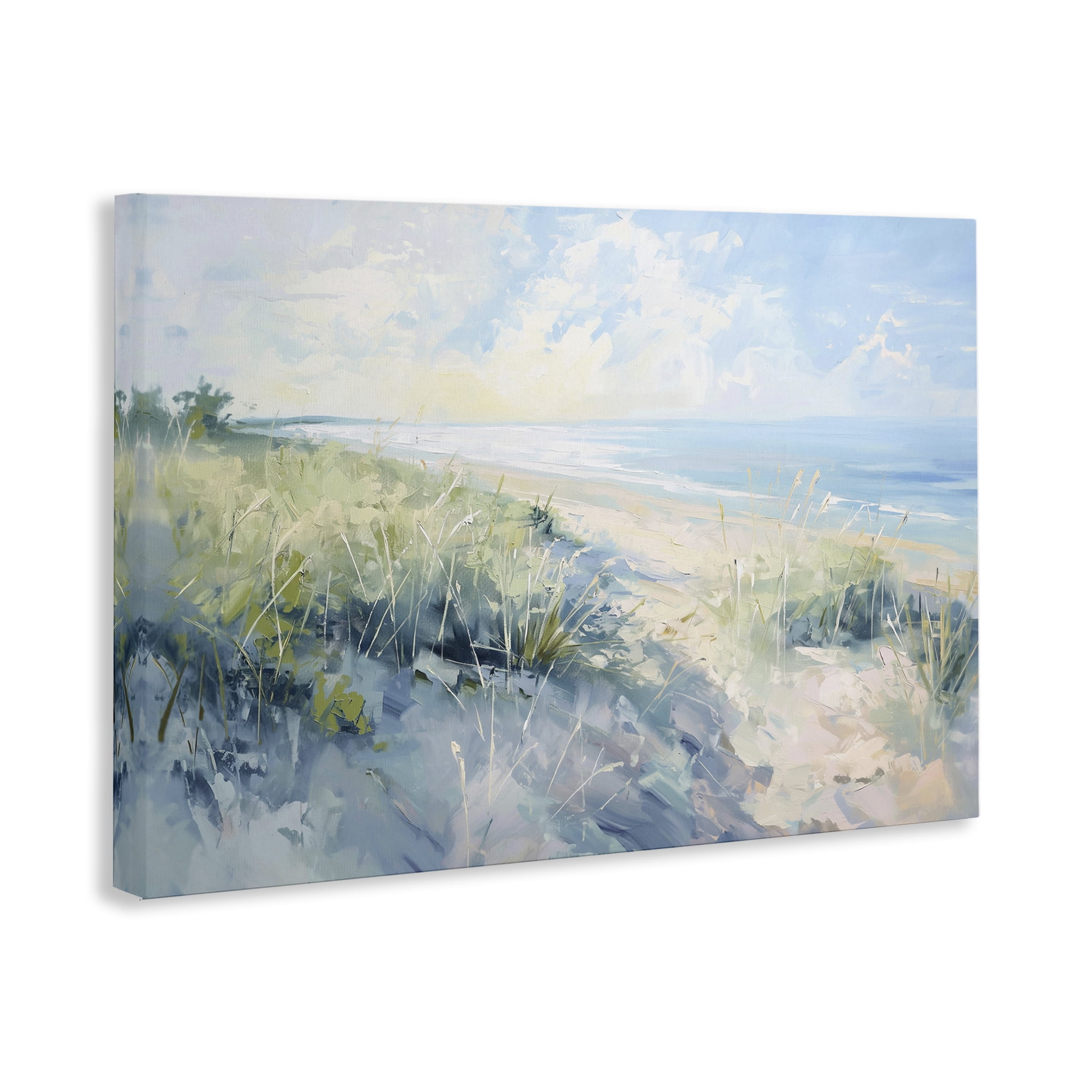 Stupell Industries Sunny Day At The Coast Nautical & Beach Painting Wrapped Canvas Art Print Wall Art, 24 x 16