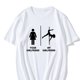 thumbnail image 1 of Camisetas divertidas de manga corta de algodón estilo vintage con gráfico de baile en barra de mi novia, estilo Harajuku con cuello redondo, 1 of 6