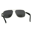 thumbnail image 4 of Mens Mirror Airforce Rectangle Metal Aviator Sport Plastic Arm Sunglasses Silver Mirror, 4 of 4