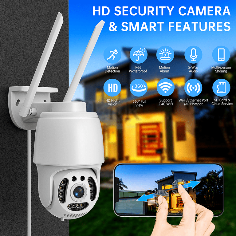 Camera Surveillance Wifi Exterieure - 2023 Camera IP Exterieur Wifi 2K  3Mp, Suivi 313051617685