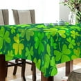 thumbnail image 3 of Green Clovers Saint Patrick Tablecloth Rectangle Colorful Table Cloth Large Square Table Cover for Dining Kitchen Party 60"x120" Decor Gift, 3 of 7