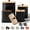 Black, variant on Kitchen Canisters for Countertop Set of 4 with Customizable Chalkboard Labels & Marker Pen - Big Iron Kitchen Canisters with Airtight Lids - Black Canister Set - Flour and Sugar Containers Farmhouse